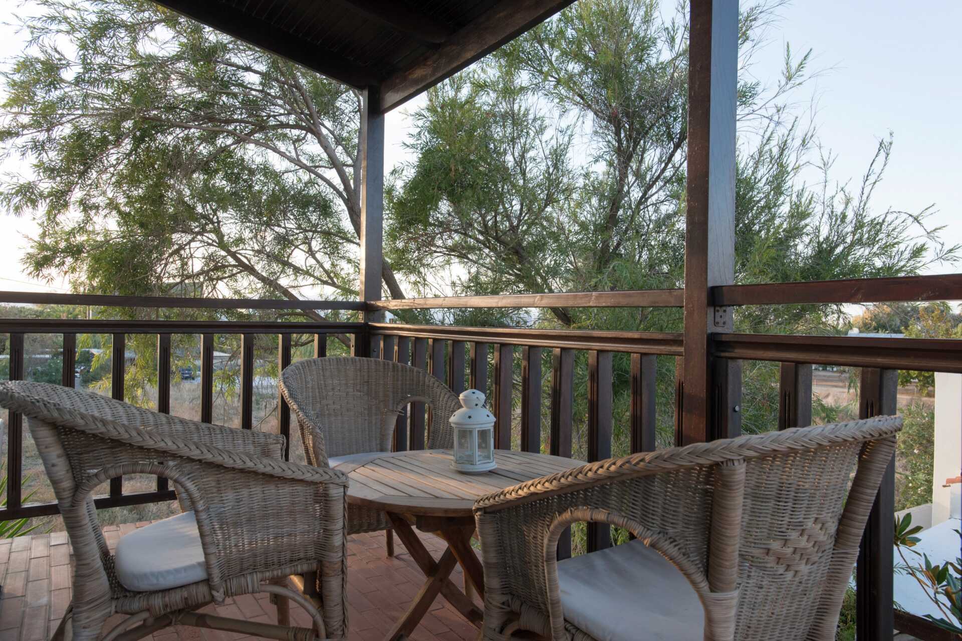 Enrumslägenhet i etage på hotell Proimos Maisonnettes i Platanias, Kreta.