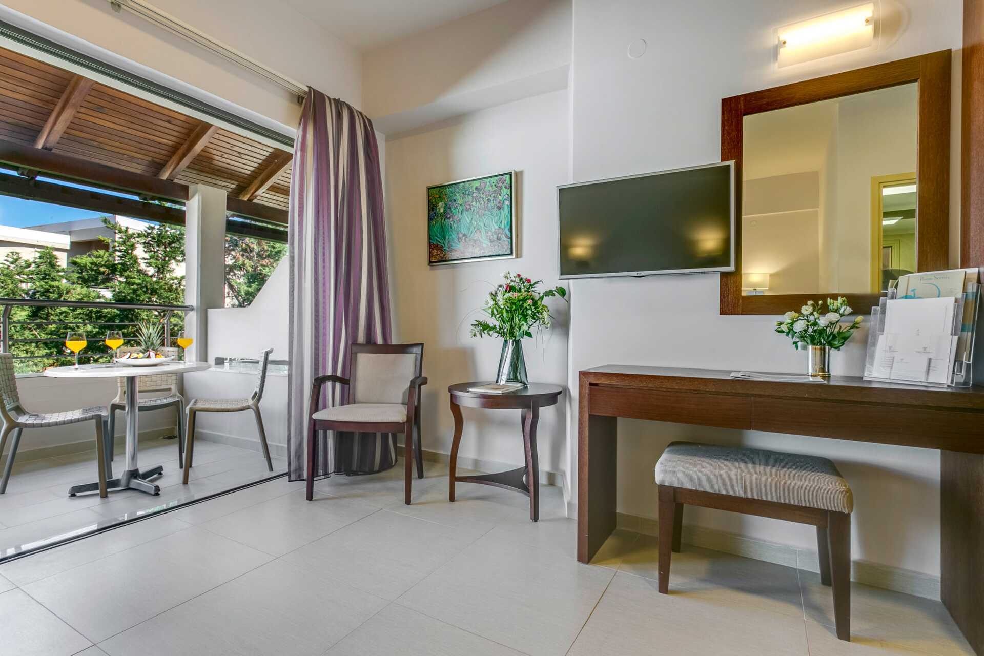 Enrumslägenhet på hotell Casa di Porto på Kreta, Grekland.