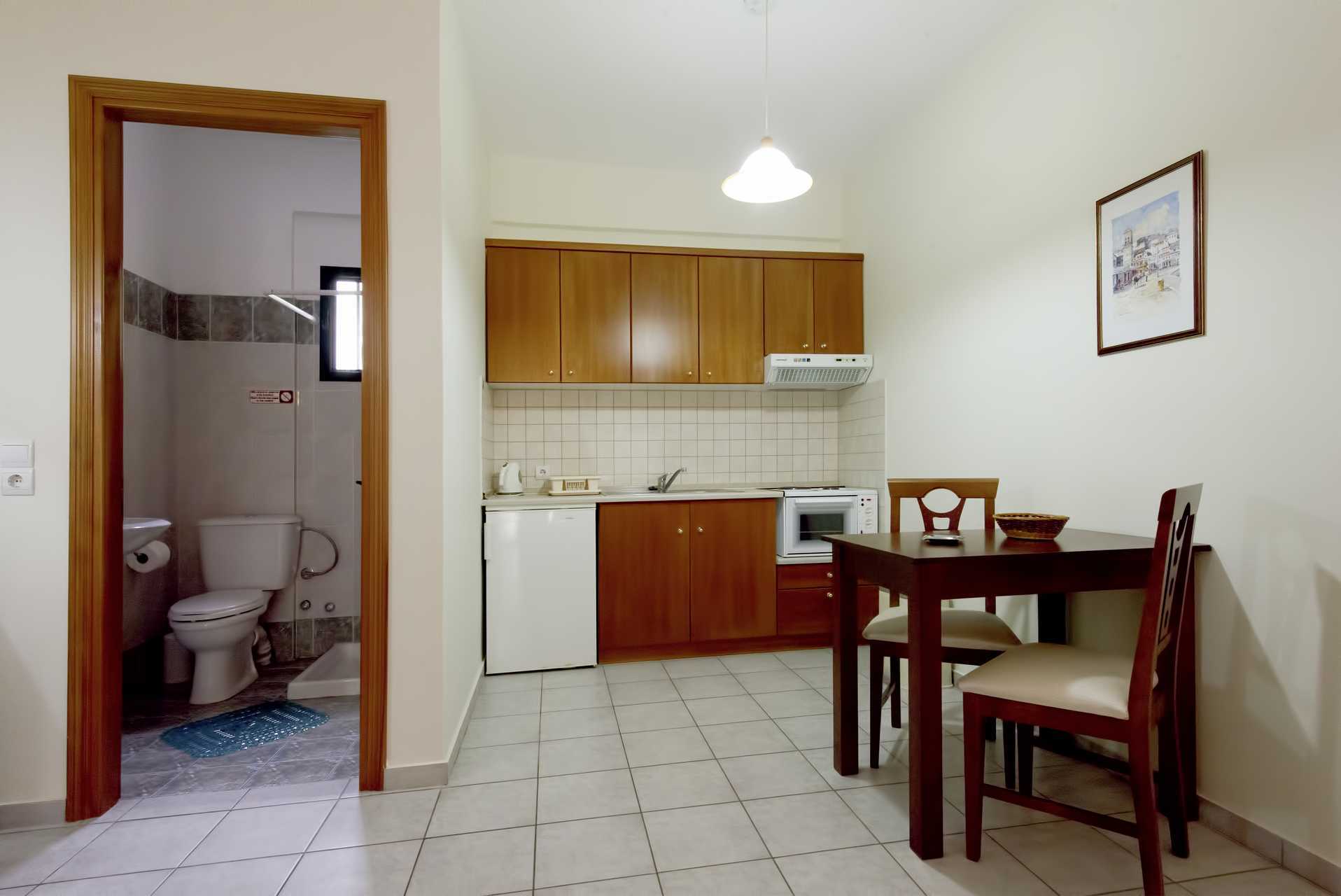 Enrumslägenhet på hotell Margarita i Parga, Grekland.