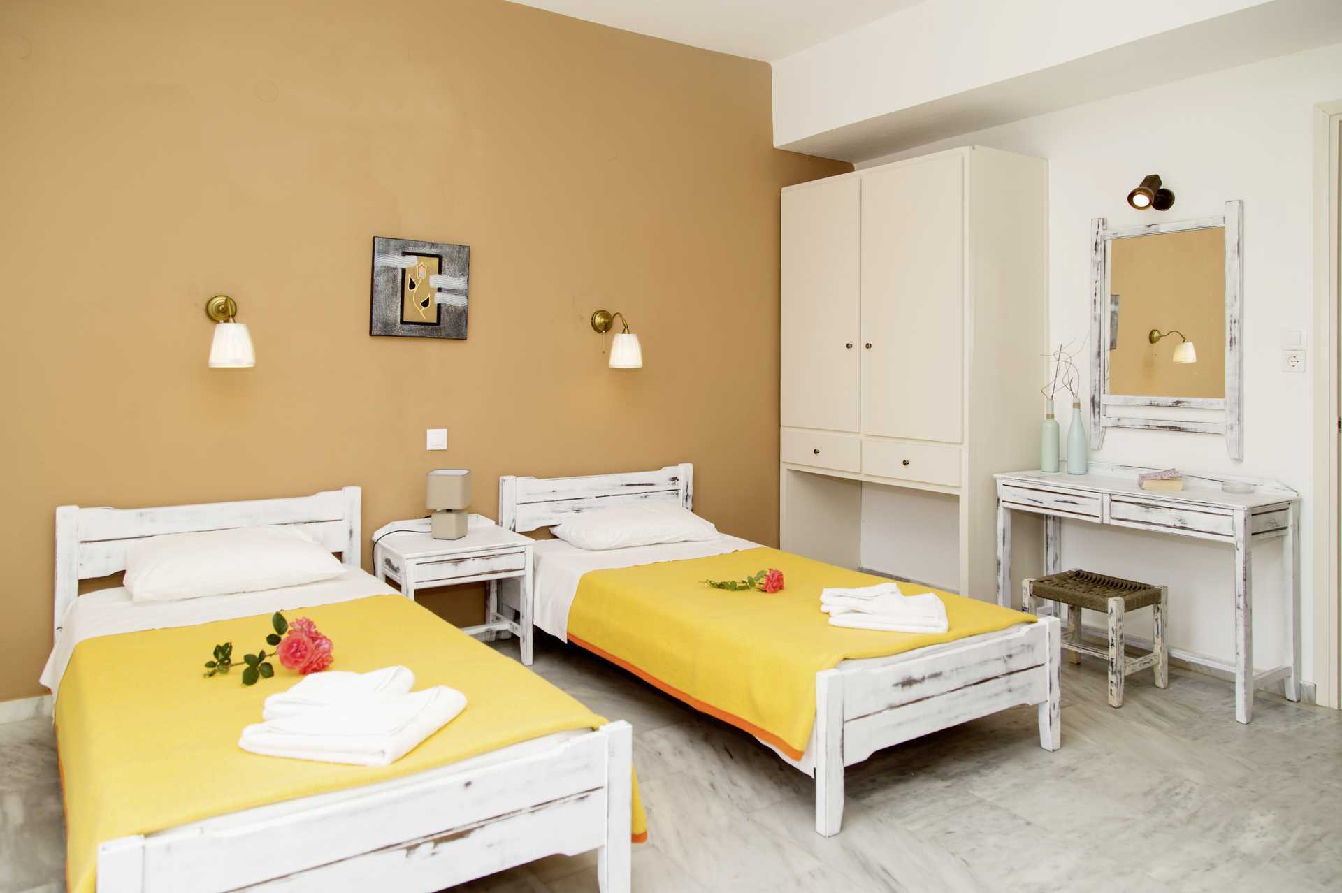 Enrumslägenhet på hotell Marva i Rethymnon på Kreta.