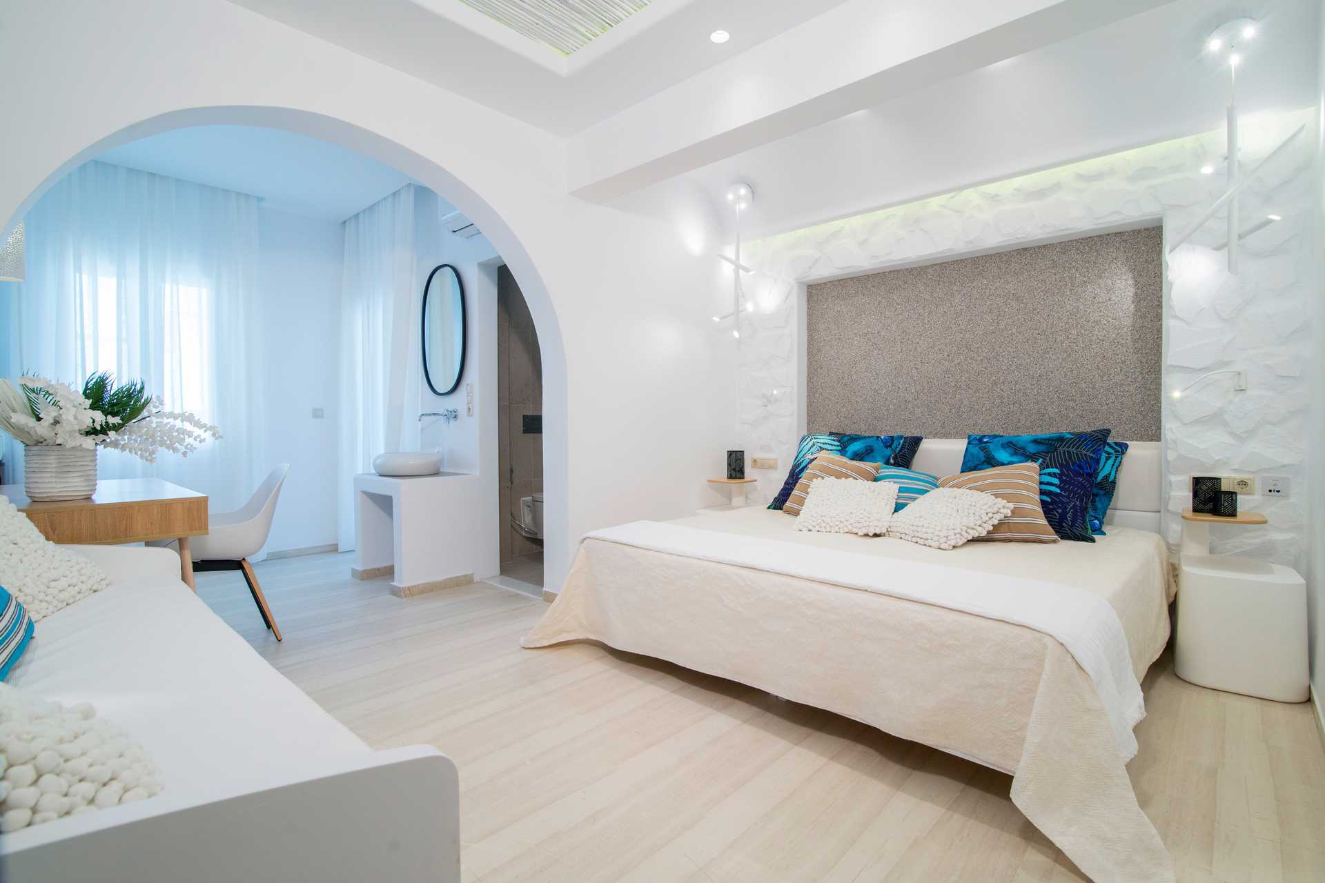 Enrumslägenhet på hotell Spiros i Naxos stad.