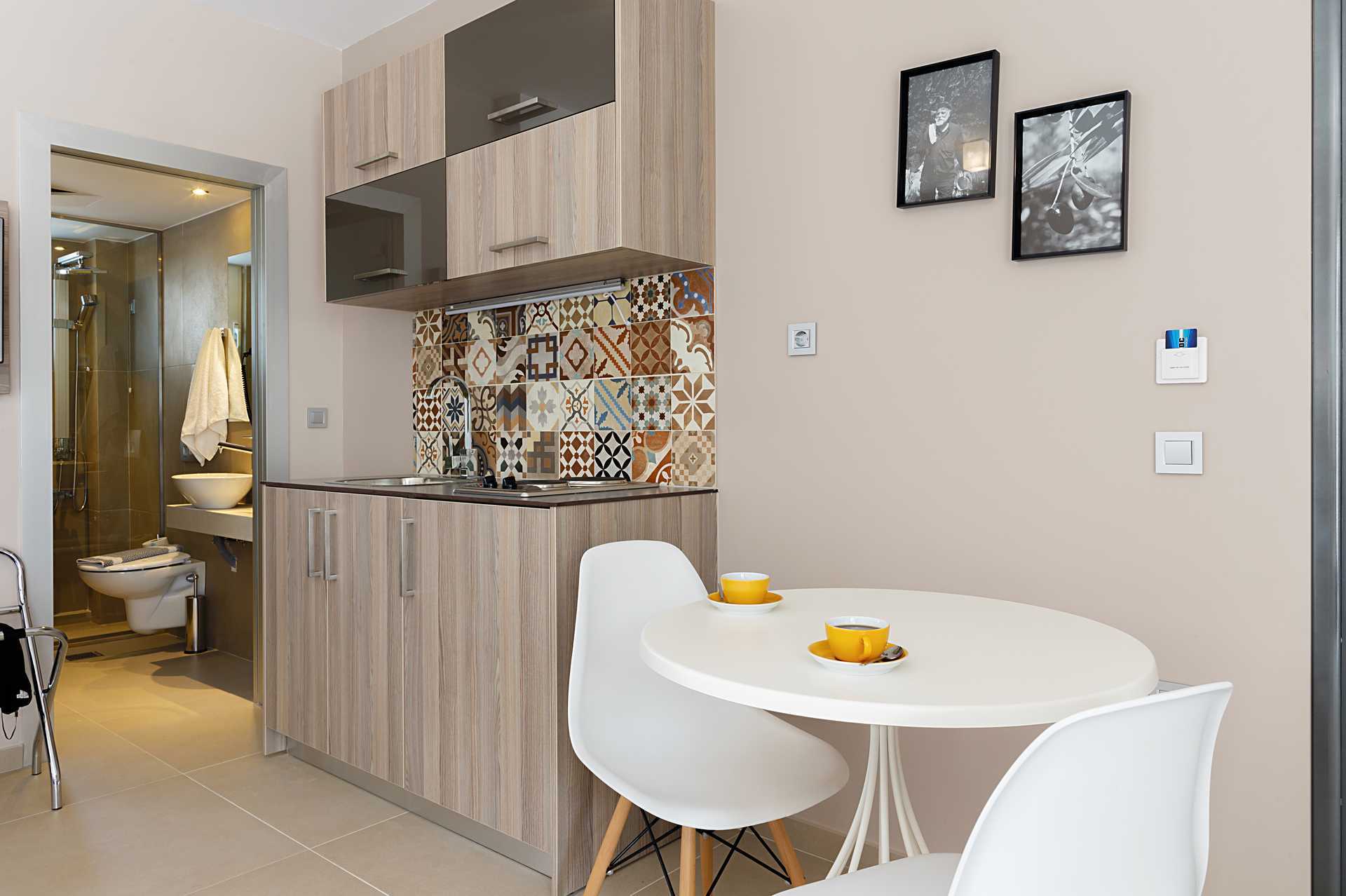 Enrumslägenhet på Santa Helena Beach i Platanias på Kreta, Grekland.