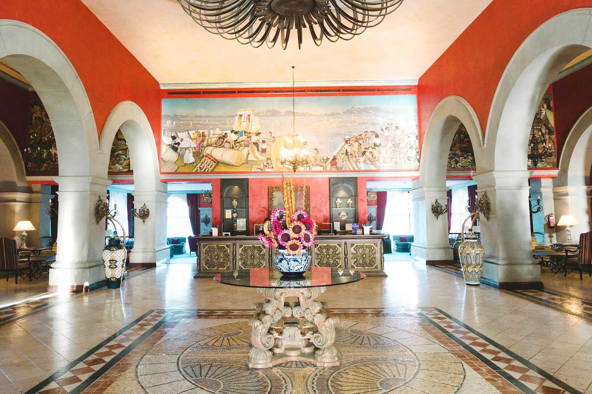 Lobby på hotell Villa Cortés i Playa de las Americas, Teneriffa.