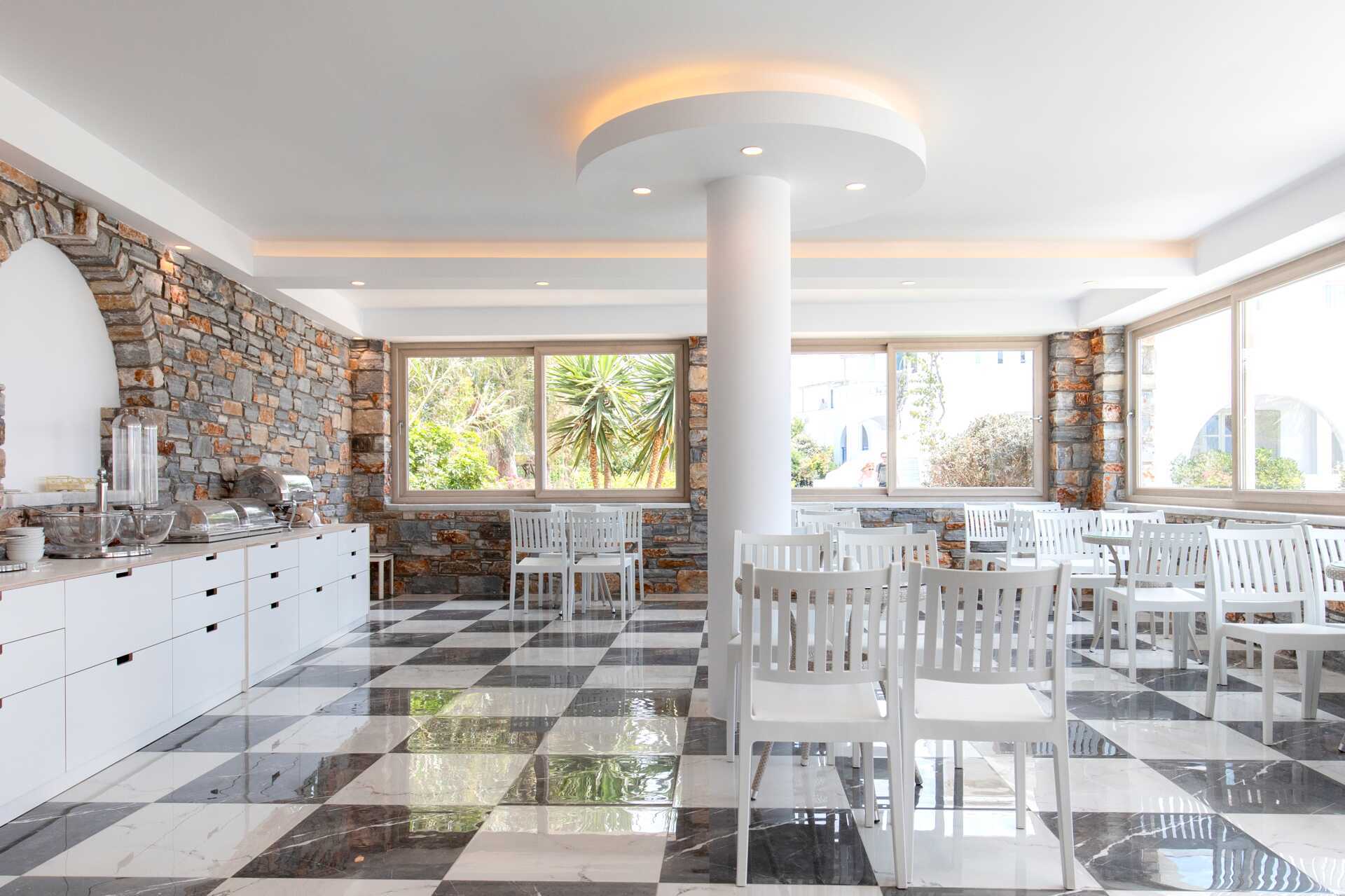 Restaurang på hotell Evdokia på Naxos.