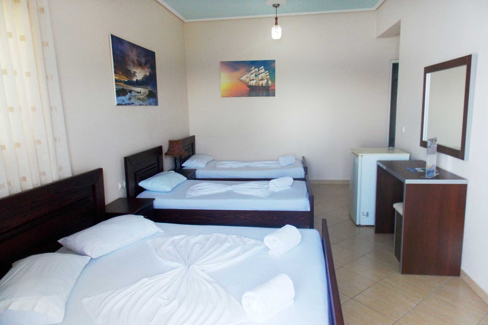 Familjerum på hotell Maestral i Saranda, Albanien