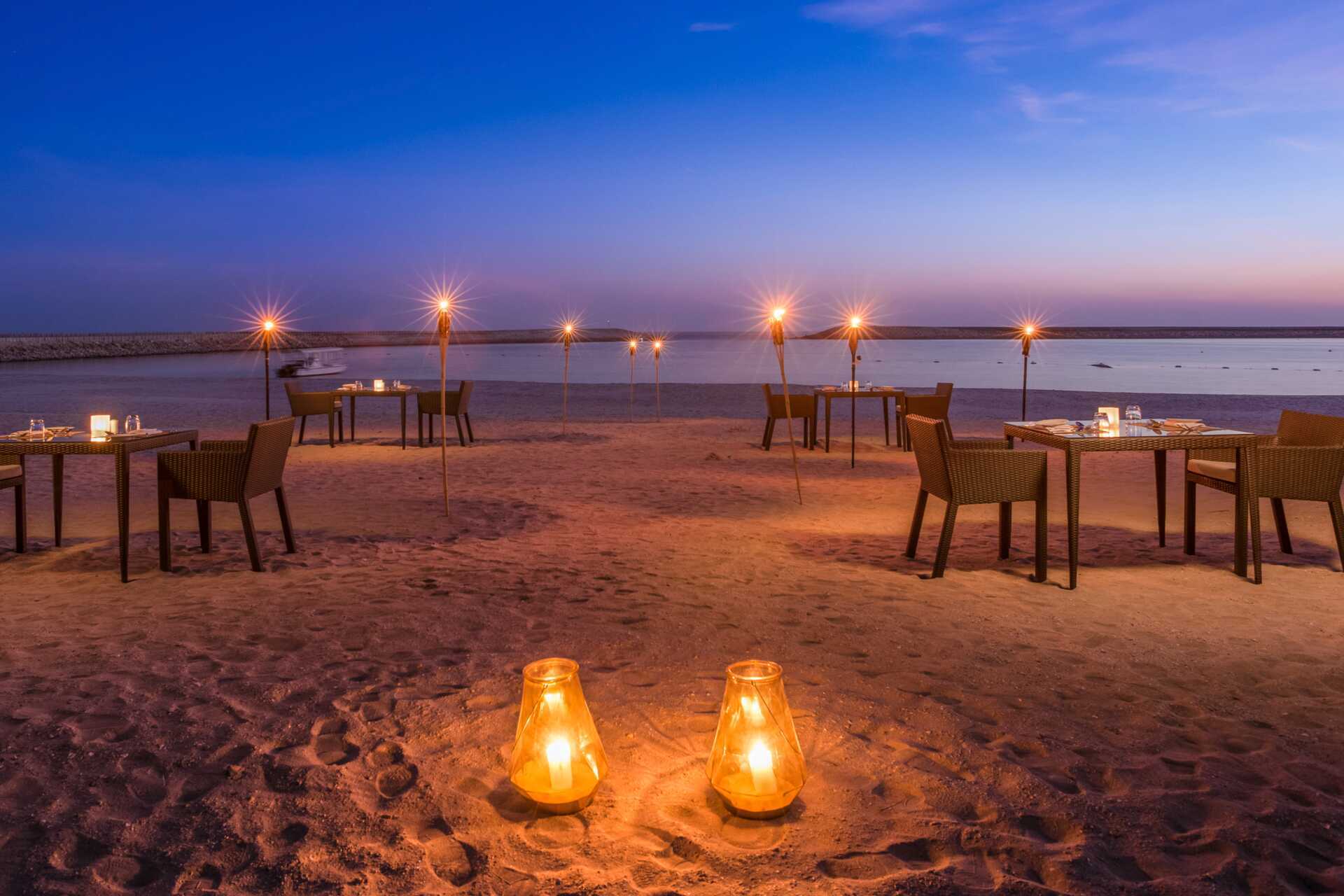 Strandbaren på Fanar Hotel & Residences i Salalah, Oman.