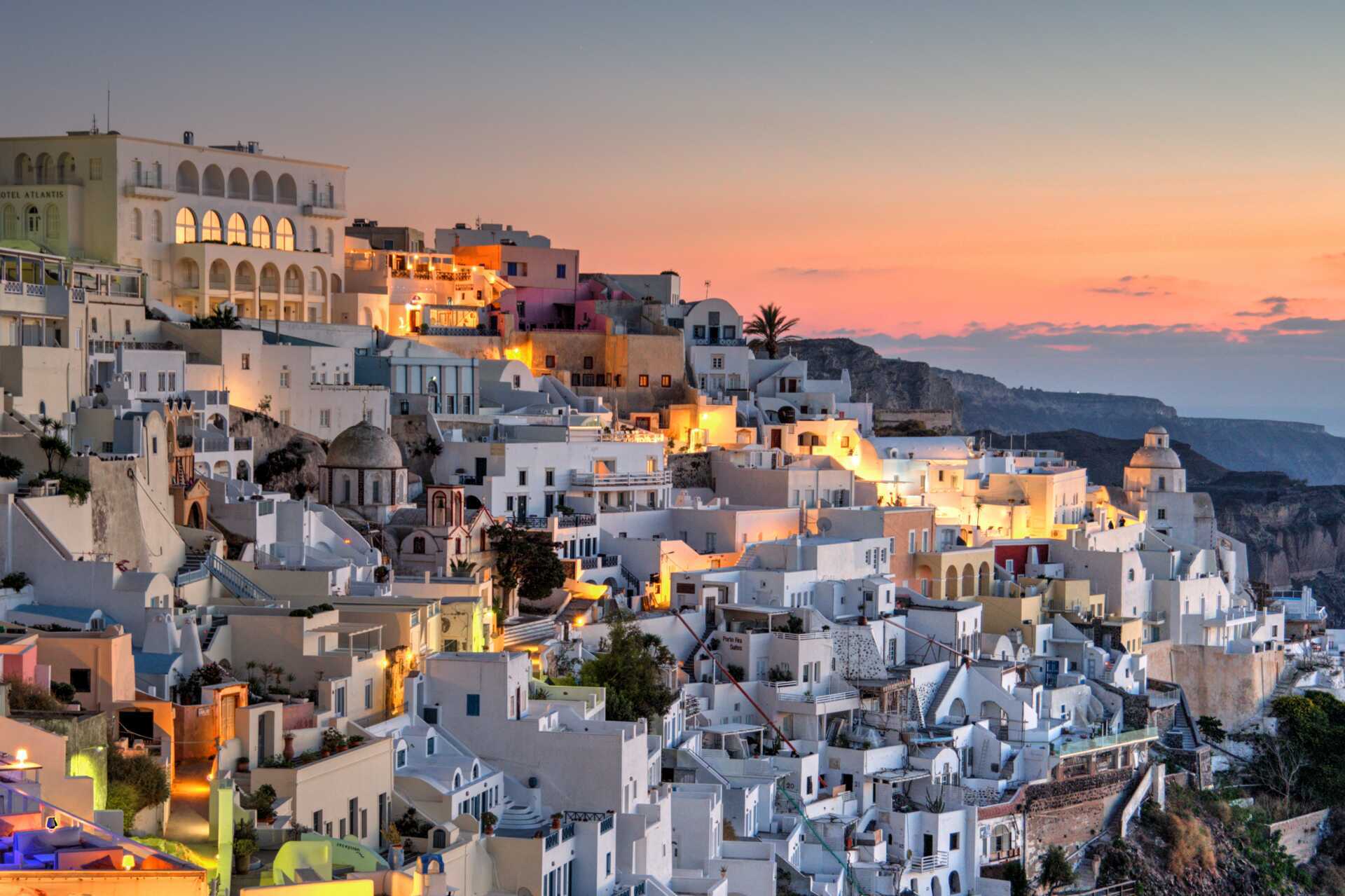 Fira på Santorini, Grekland.