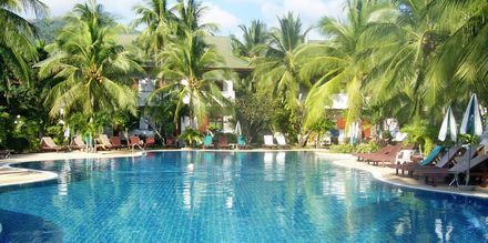Poolområde på First Bungalow Beach Resort på Koh Samui, Thailand.