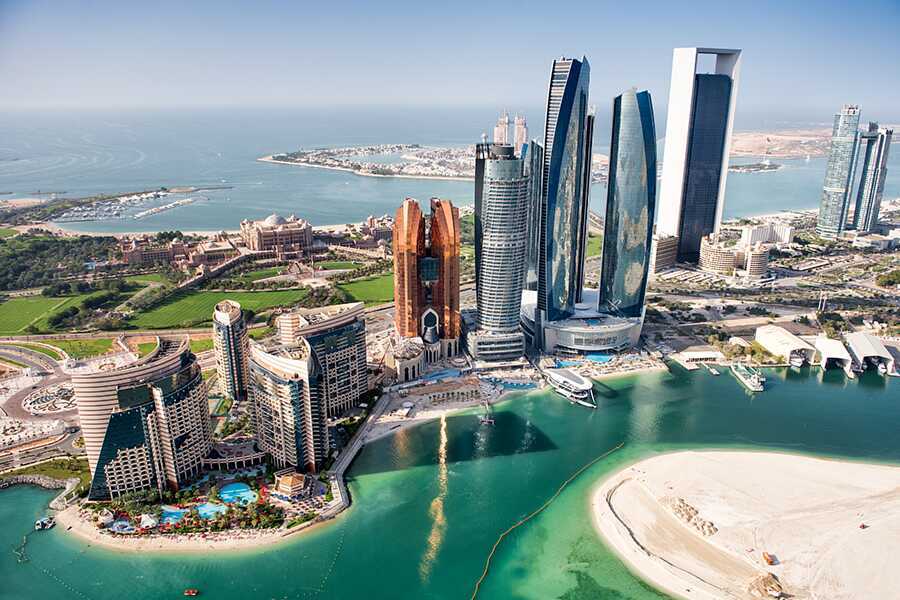 Skyskrapor i Abu Dhabi, Förenade Arabemiraten.