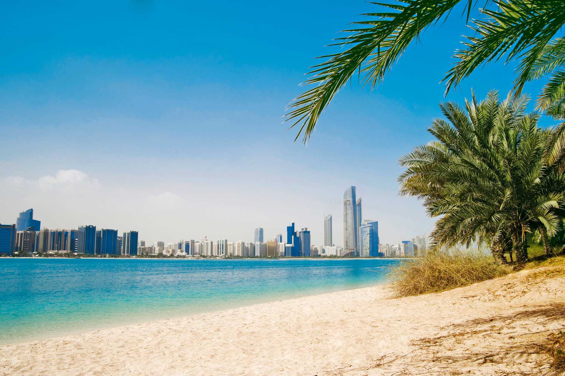Strand i Dubai, Förenade Arabemiraten.