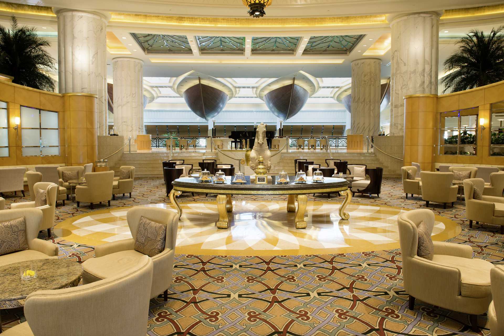 Lounge på hotell Grand Hyatt, Dubai.