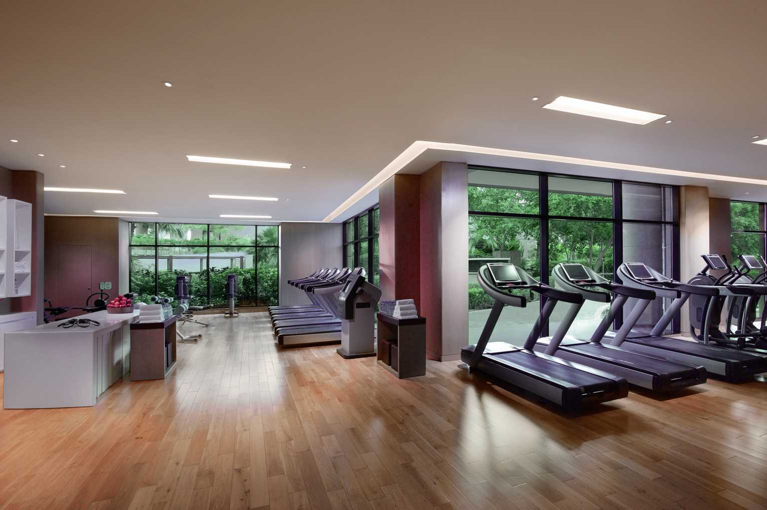 Gym på hotell Grand Hyatt, Dubai.