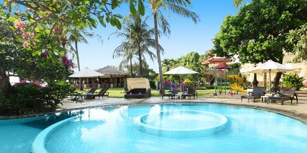 Poolområdet på Grand Mirage Resort, Tanjung Benoa, Bali.
