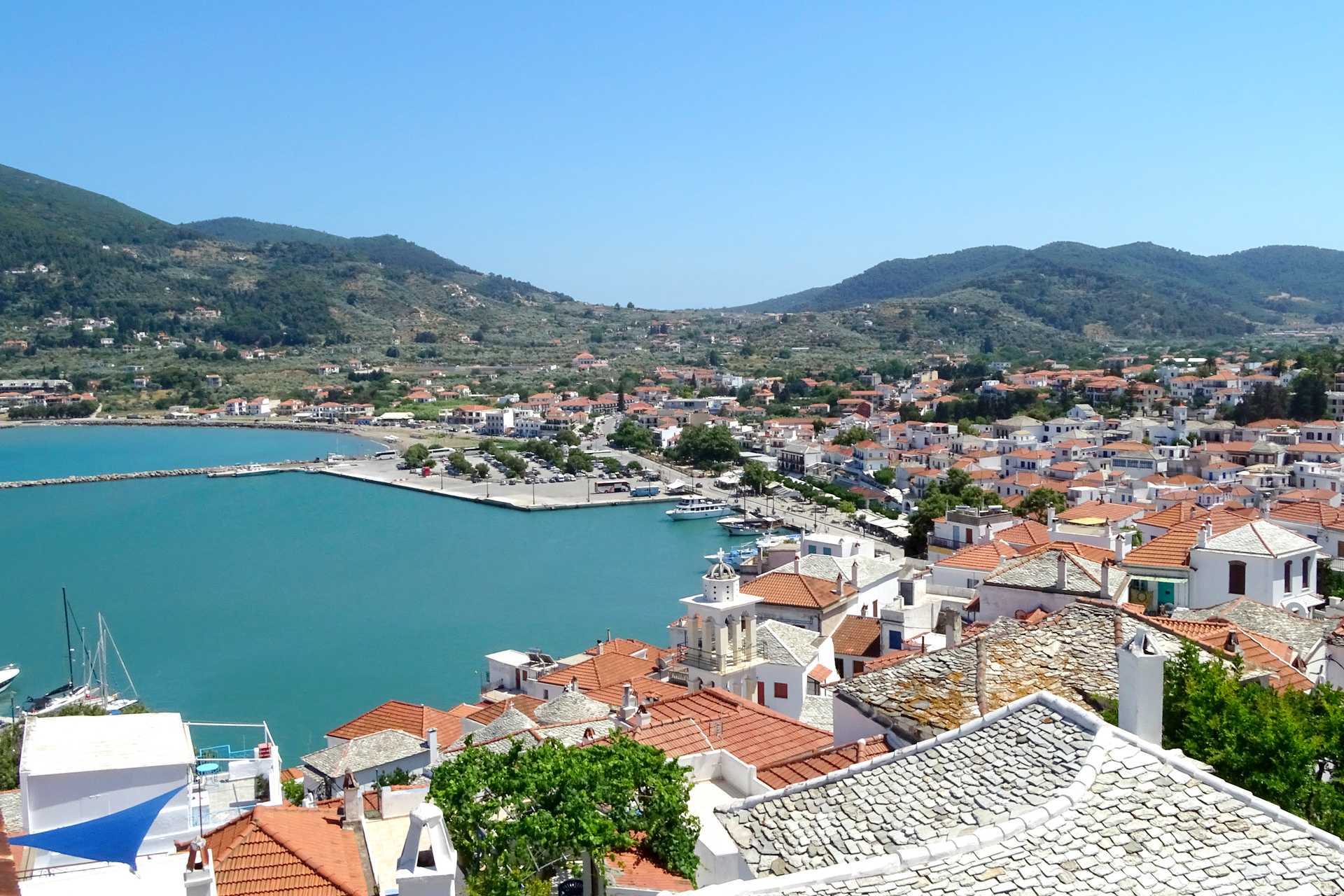 Stadsvandring genom Skopelos stad