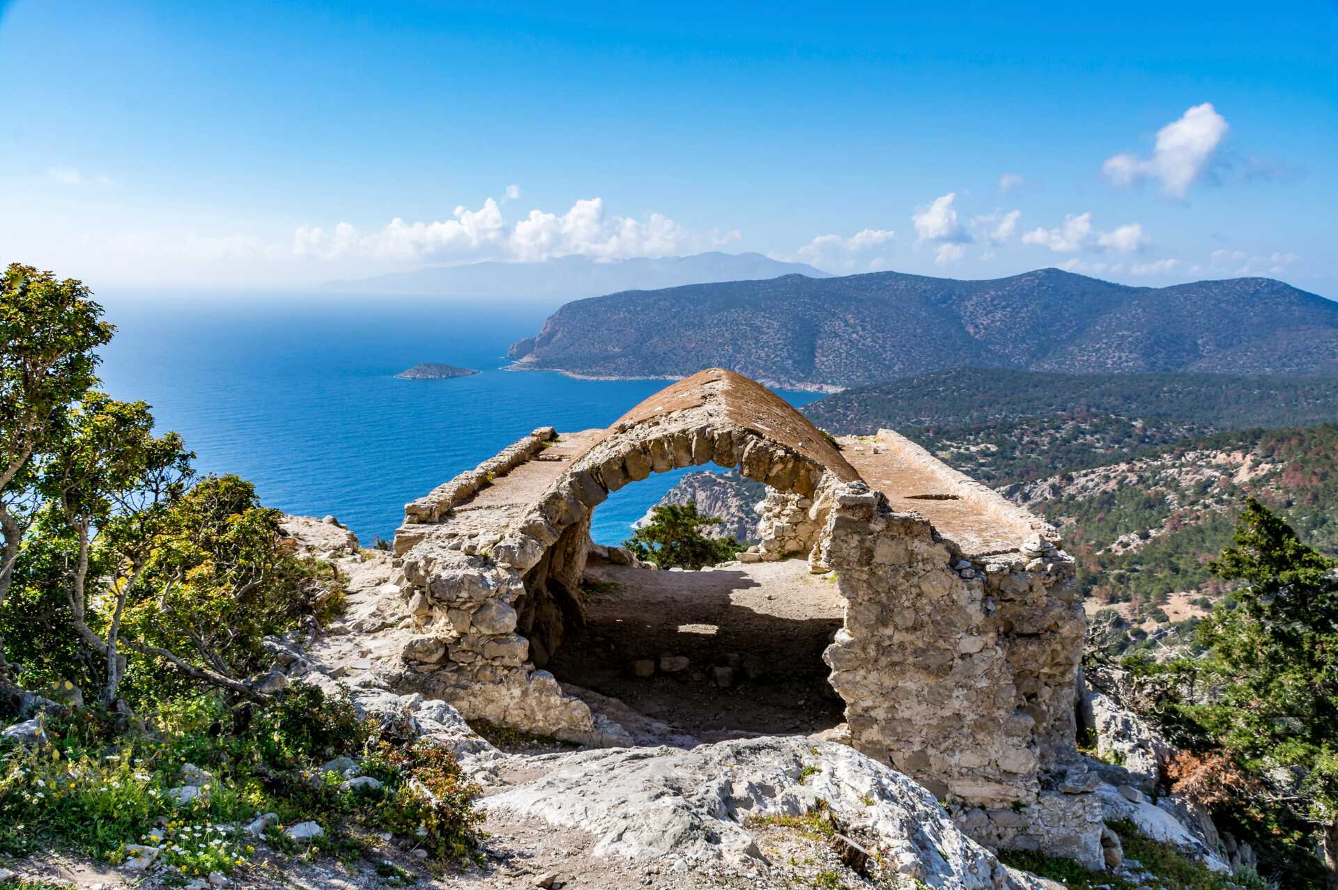 Kyrkoruiner på Rhodos.