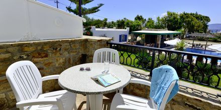Tvårumslägenhet på hotell Harmony på Naxos, Grekland.