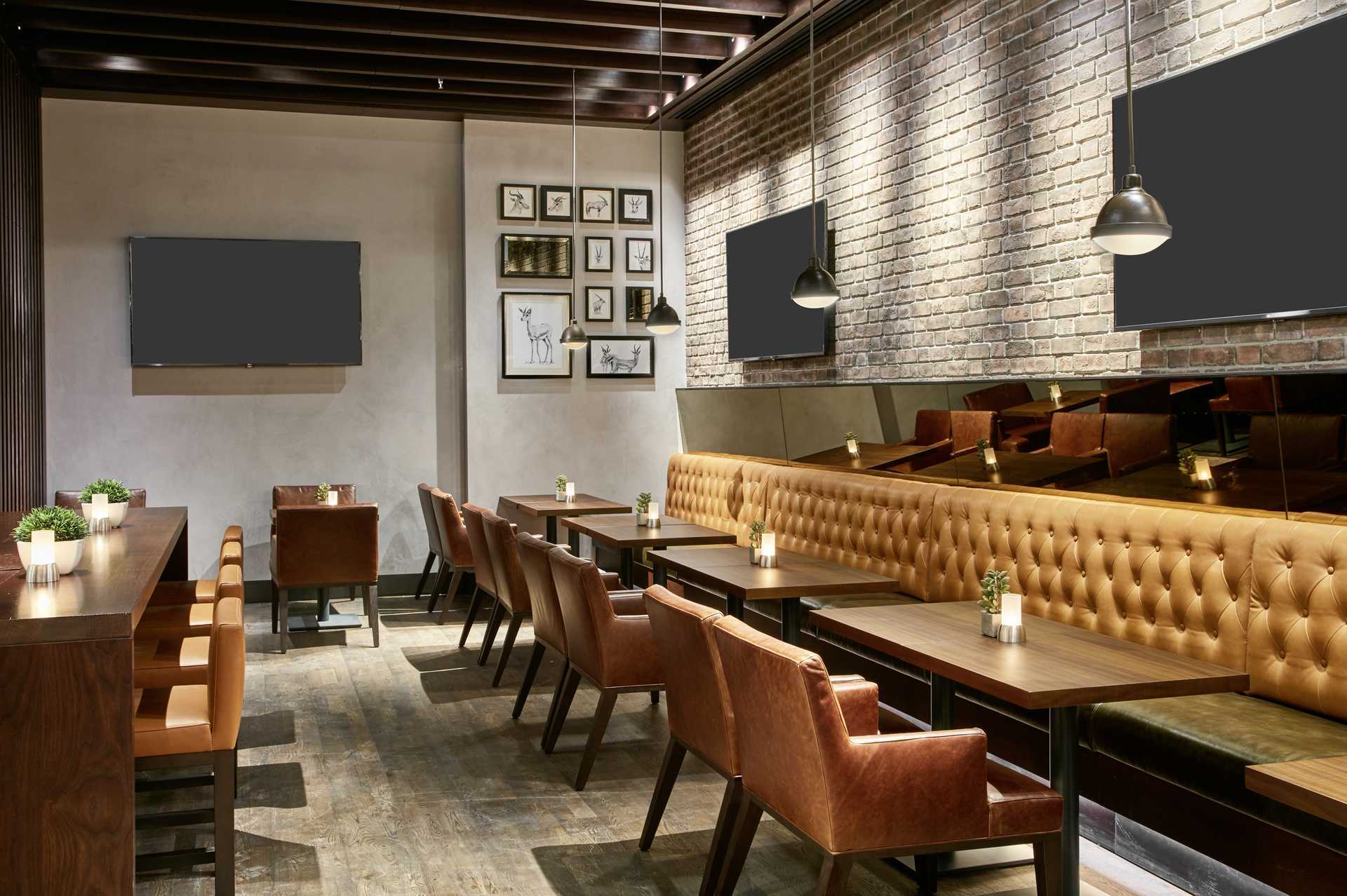 Bar på hotell Hilton Garden Inn Mall of the Emirates i Dubai Al Barsha i Dubai, Förenade Arabemiraten.