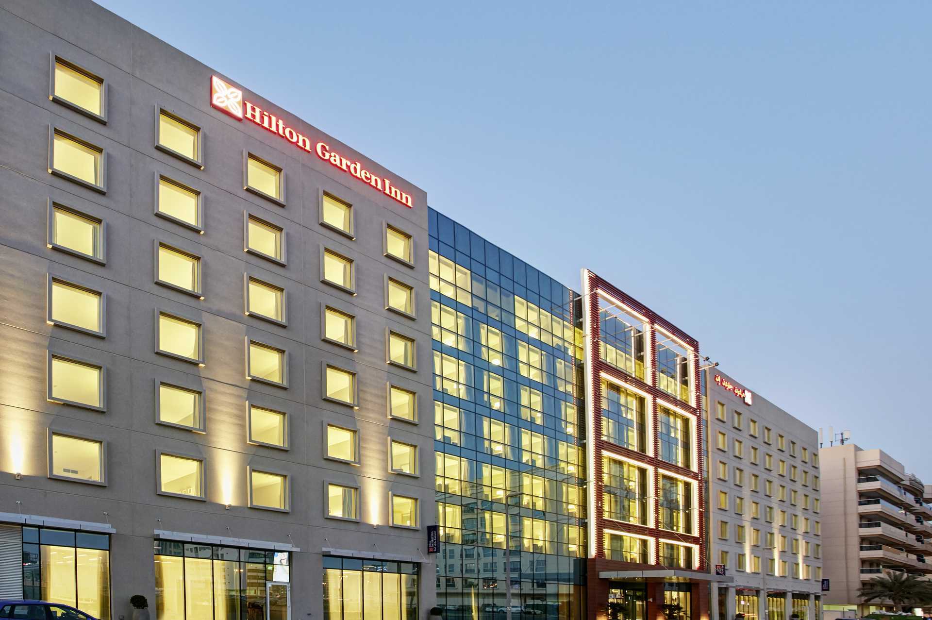 Hotell Hilton Garden Inn Mall of the Emirates i Dubai Al Barsha i Dubai, Förenade Arabemiraten.