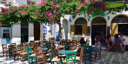 Café i Ios stad, Grekland.