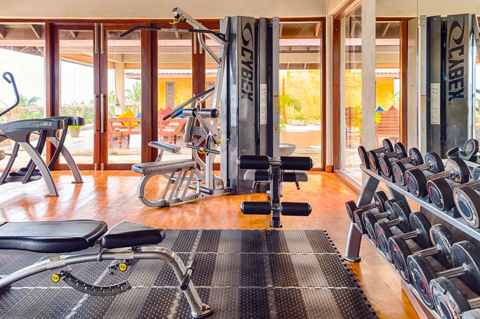 Gym på hotell Jetwing Sea i Negombo på Sri Lanka.