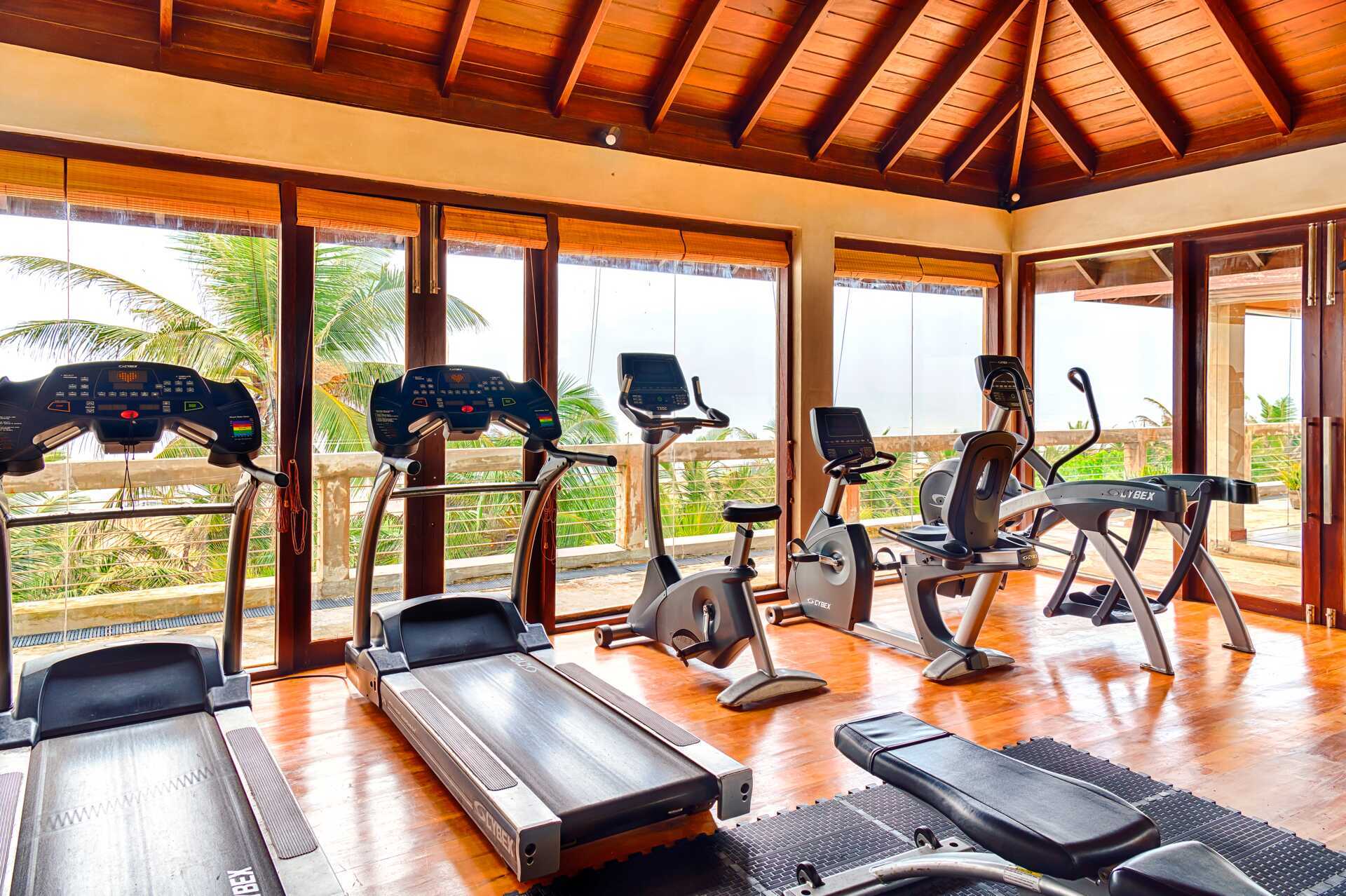 Gym på hotell Jetwing Sea i Negombo på Sri Lanka.