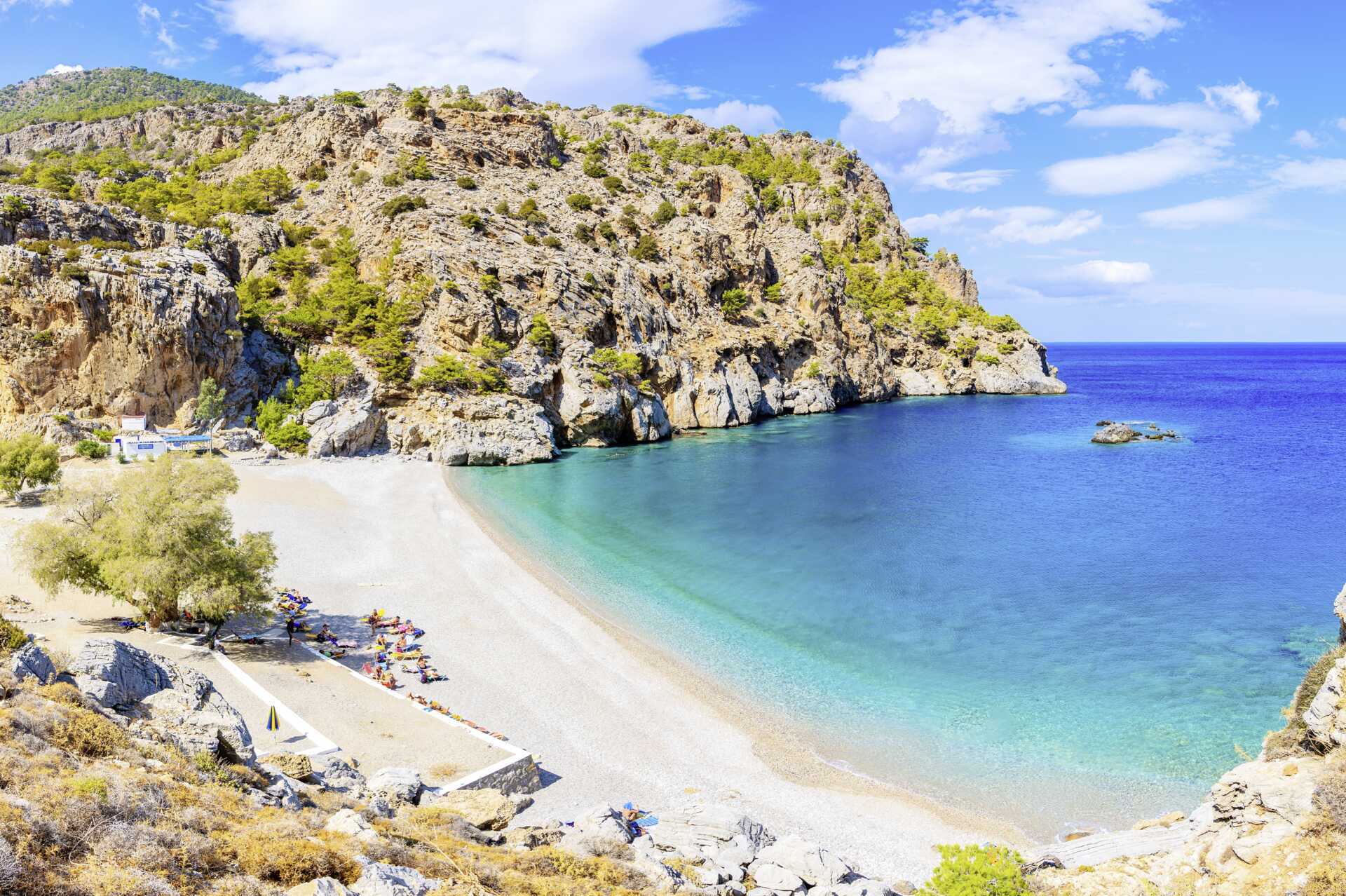 Ahatastranden på Karpathos.