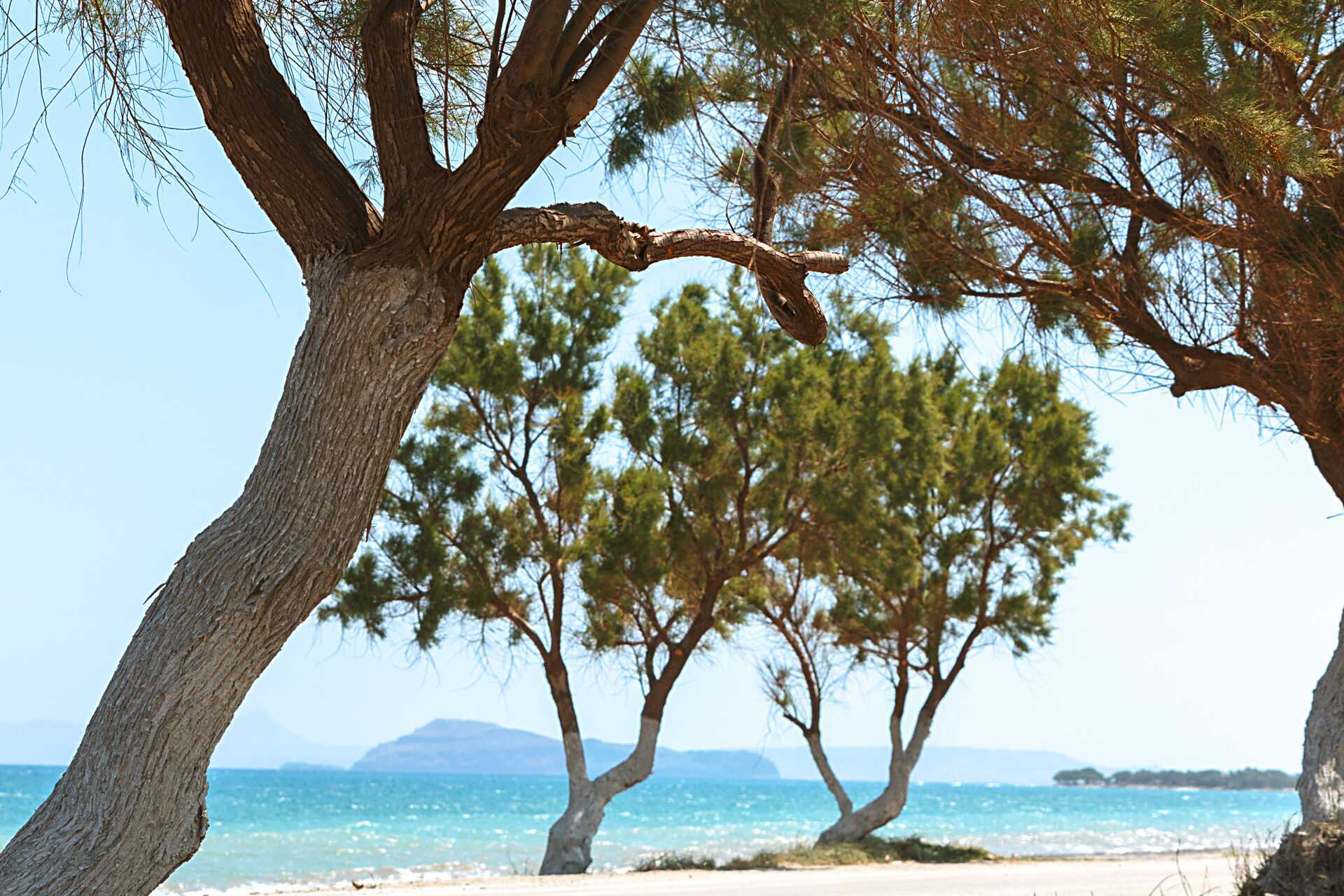 Strand i Kolymbari på Kreta, Grekland.