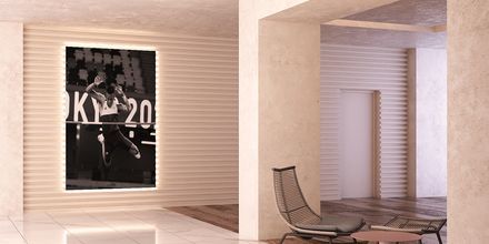 Skissbild av lobbyn på Levante – powered by Playitas på Rhodos