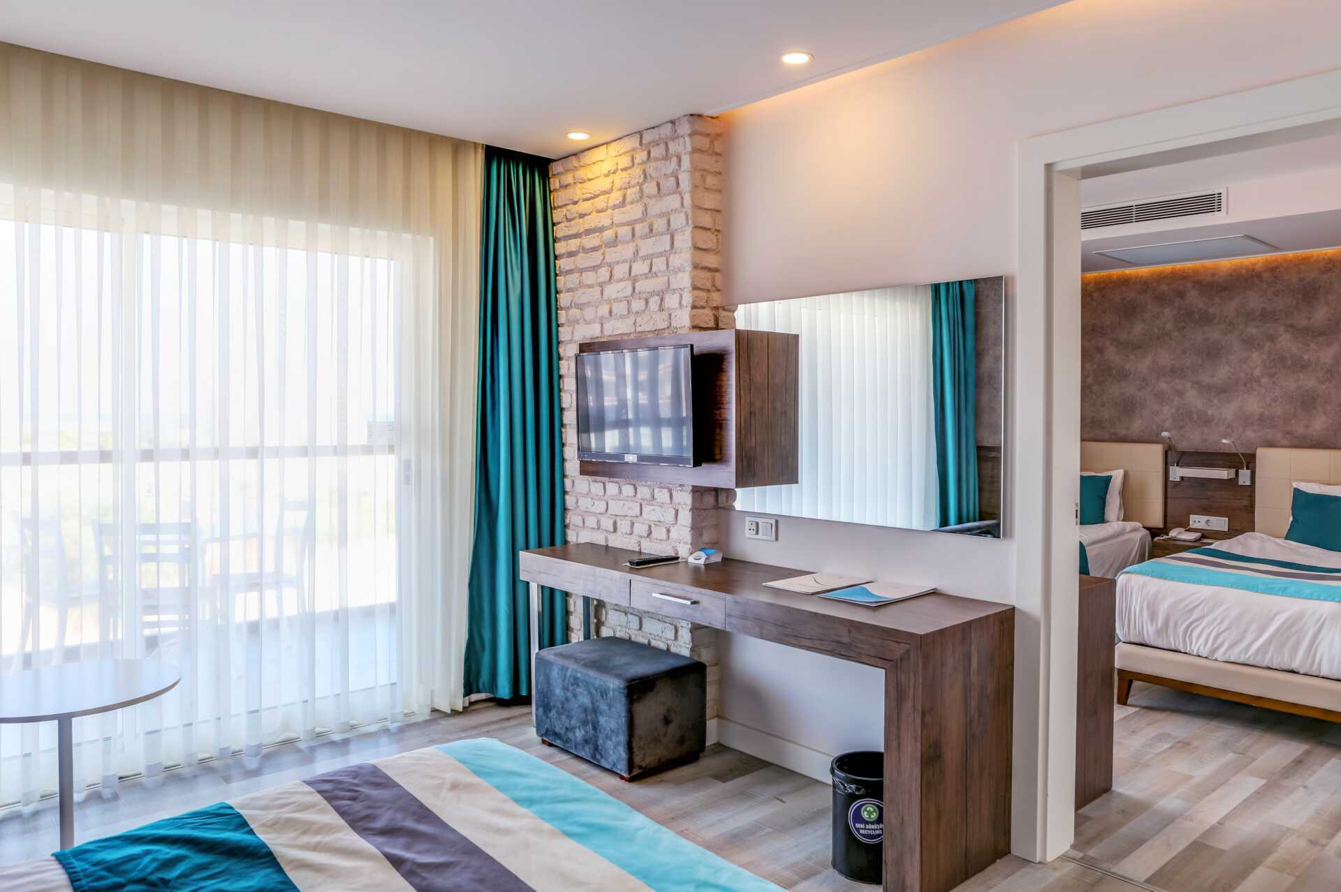 Familjerum på hotell Apollo Mondo Family Gold Island i Alanya, Turkiet.