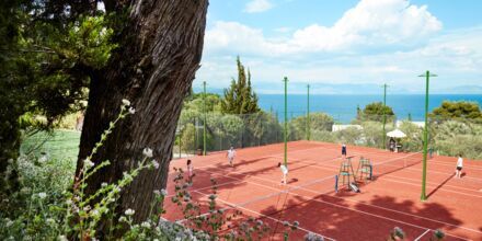 Tennis på hotell MarBella Corfu på Korfu, Grekland.
