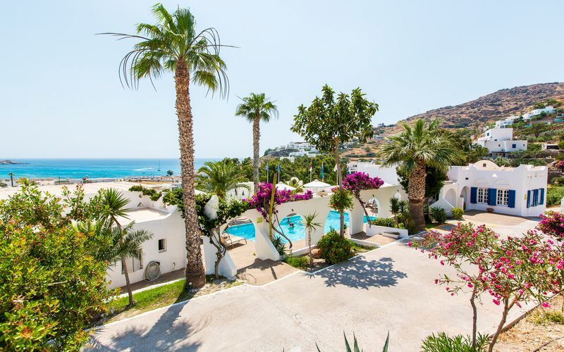 Hotell Marcos Beach på Ios i Grekland.