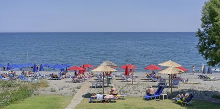 Stranden vid hotell Mary i Platanias på Kreta, Grekland.