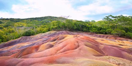 Naturfenomenet The 7 coloured earth på Mauritius.