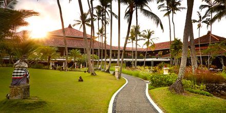 Trädgård på hotell Melia Bali Villas & Spa i Nusa Dua, Bali.