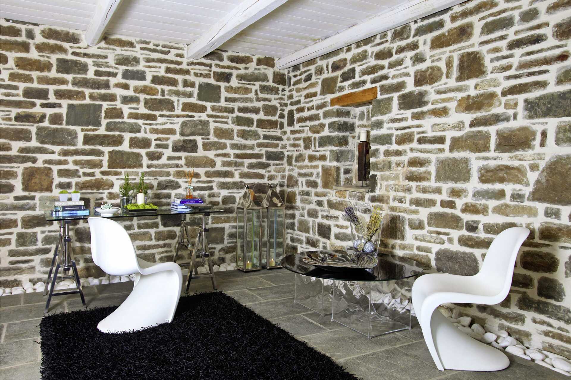 Lobbyn på Mikro Papigo 1700 Hotel & Spa i Zagoria, Grekland.