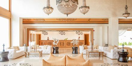 Lobby på hotell Mitsis Blue Domes Resort & Spa i Kardamena på Kos, Grekland.