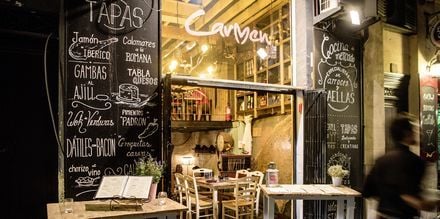 Restauranger och barer finns överallt i Palma.