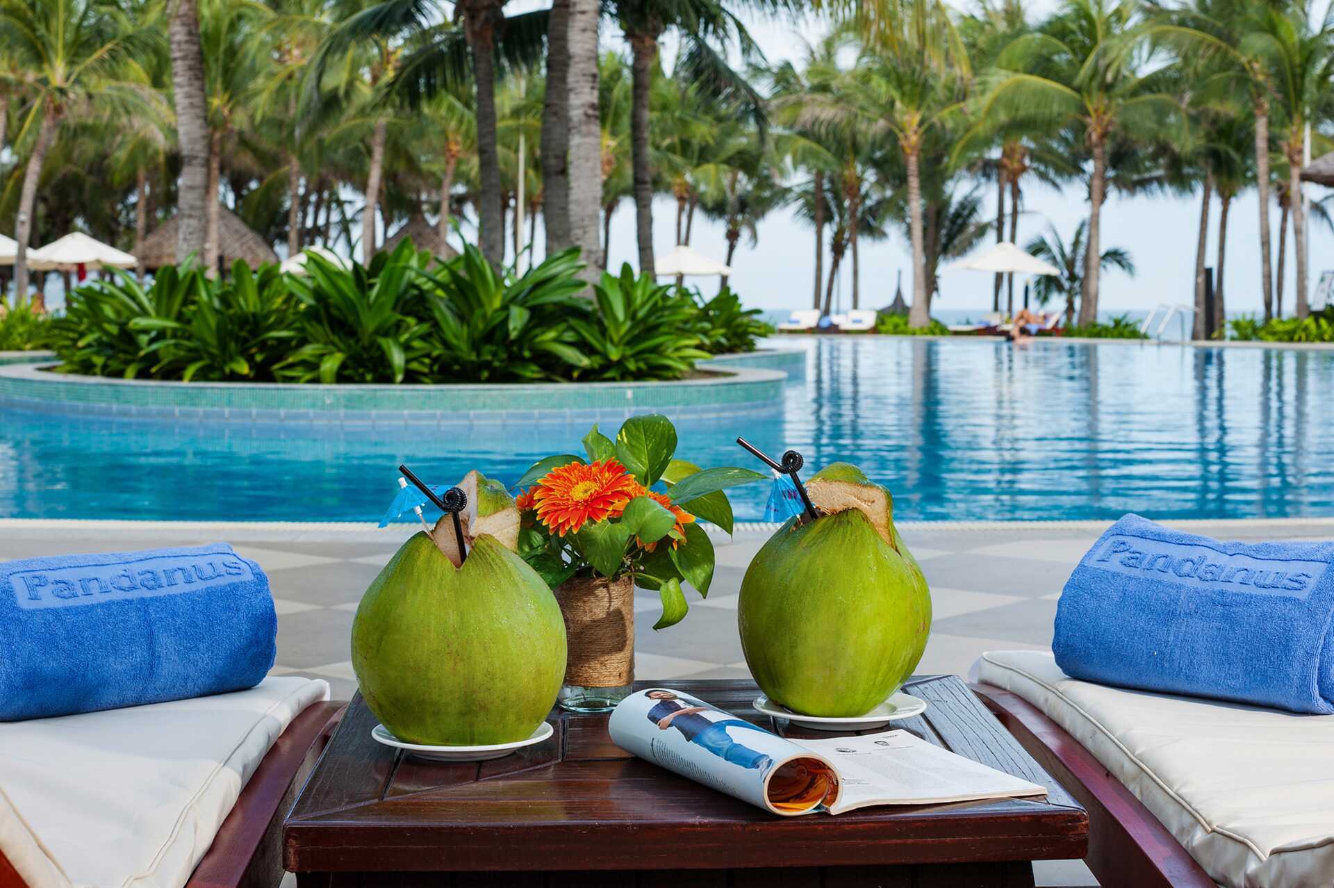 Pool på hotell Pandanus Resort, Phan Thiet.