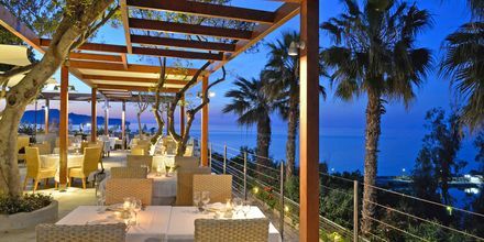 Restaurant på hotell Panorama i Kato Stalos på Kreta, Grekland.