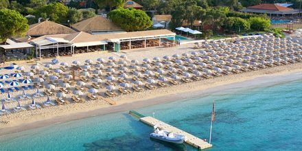 Stranden vid hotell Parga Beach, Grekland.