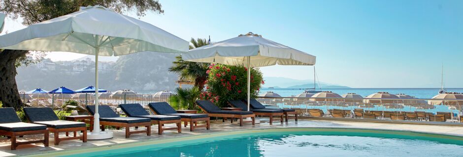 Pool på hotell Parga Beach, Grekland.