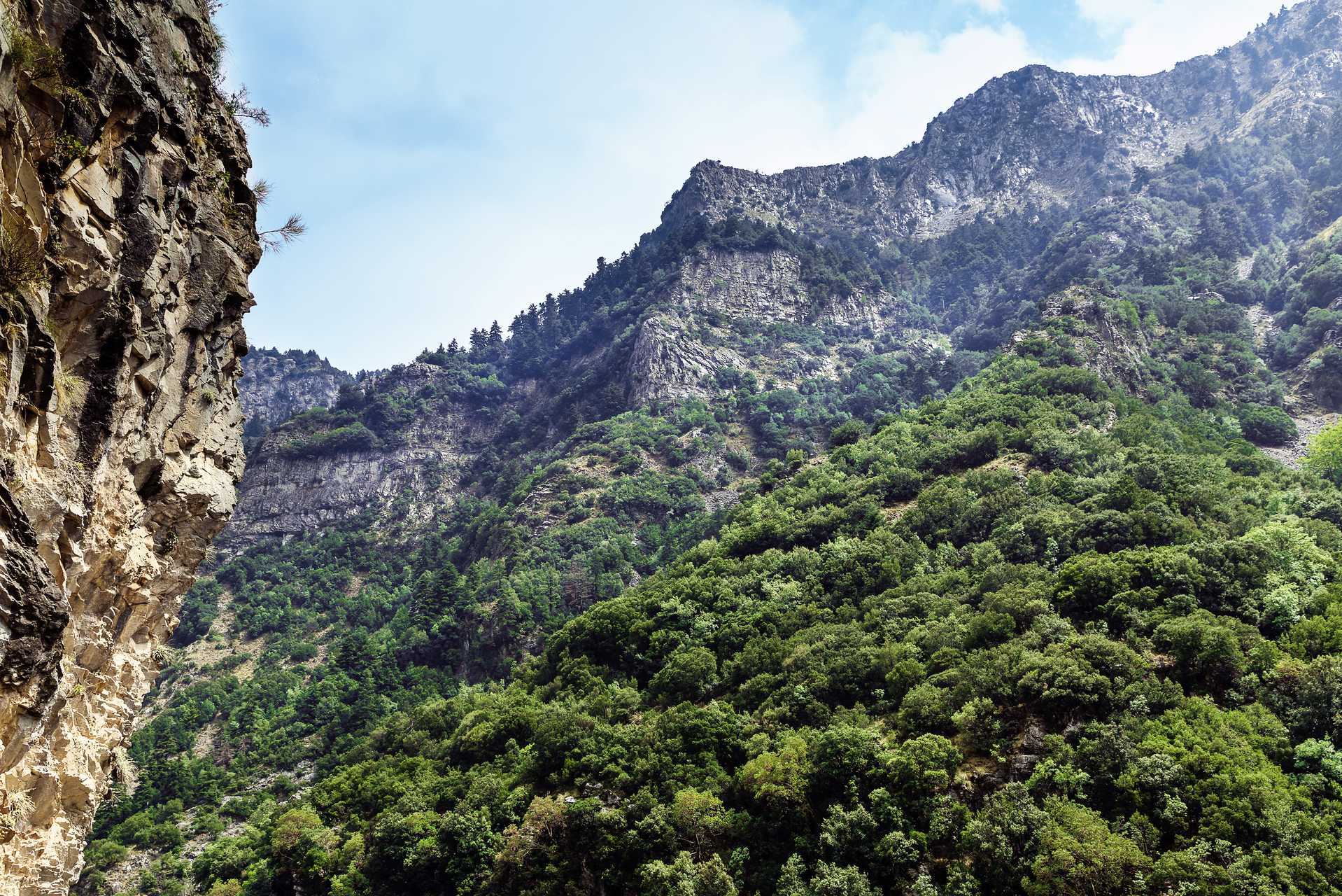Berg nära Kalamata, Peloponnesos, Grekland.