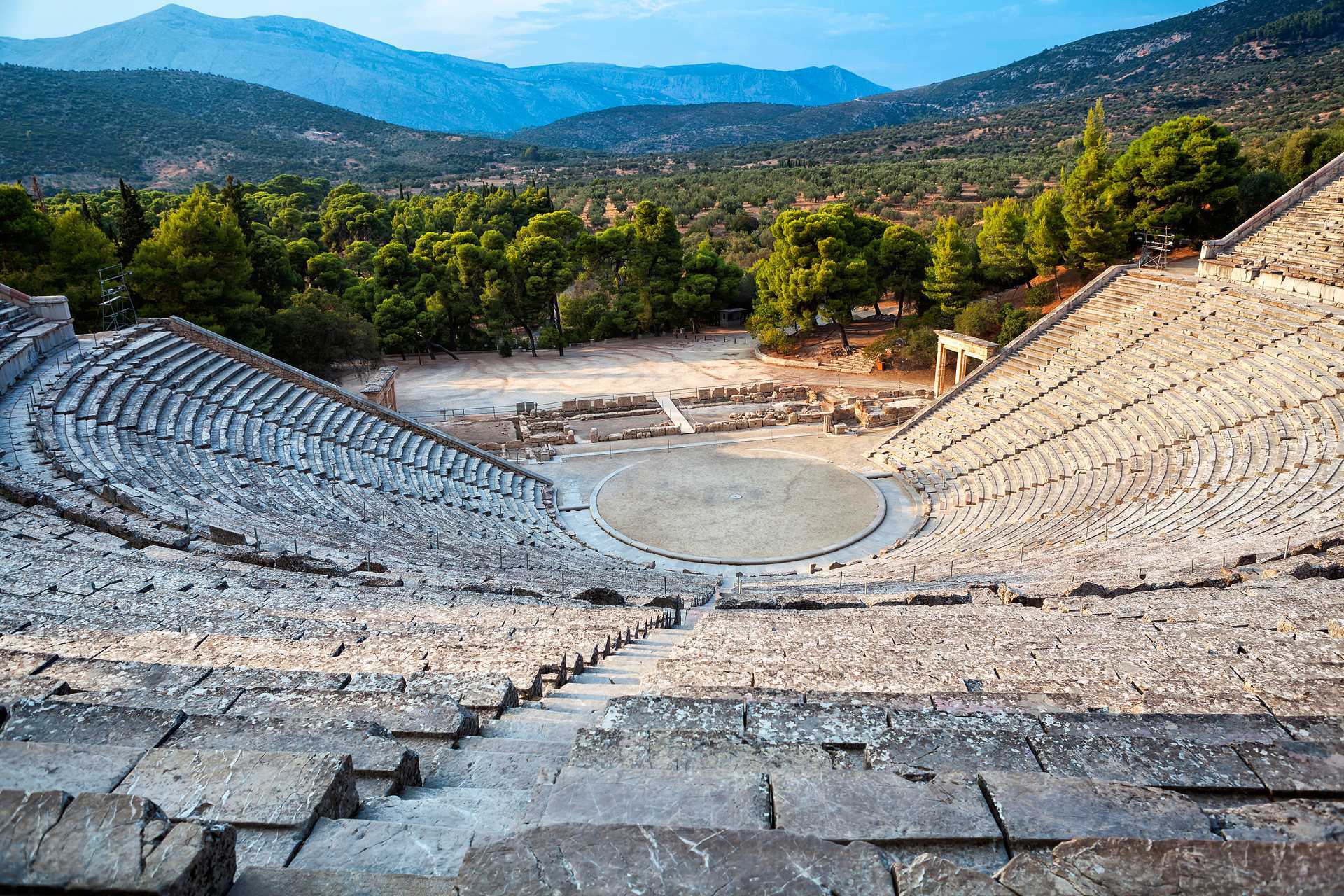 Epidaurus i Peloponnesos, Grekland.