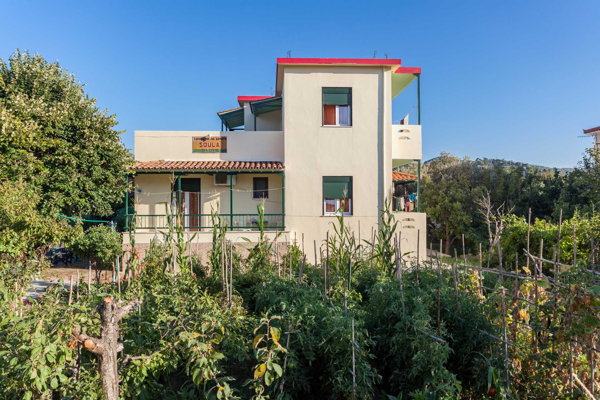 Pension Soula på Skopelos i Grekland.