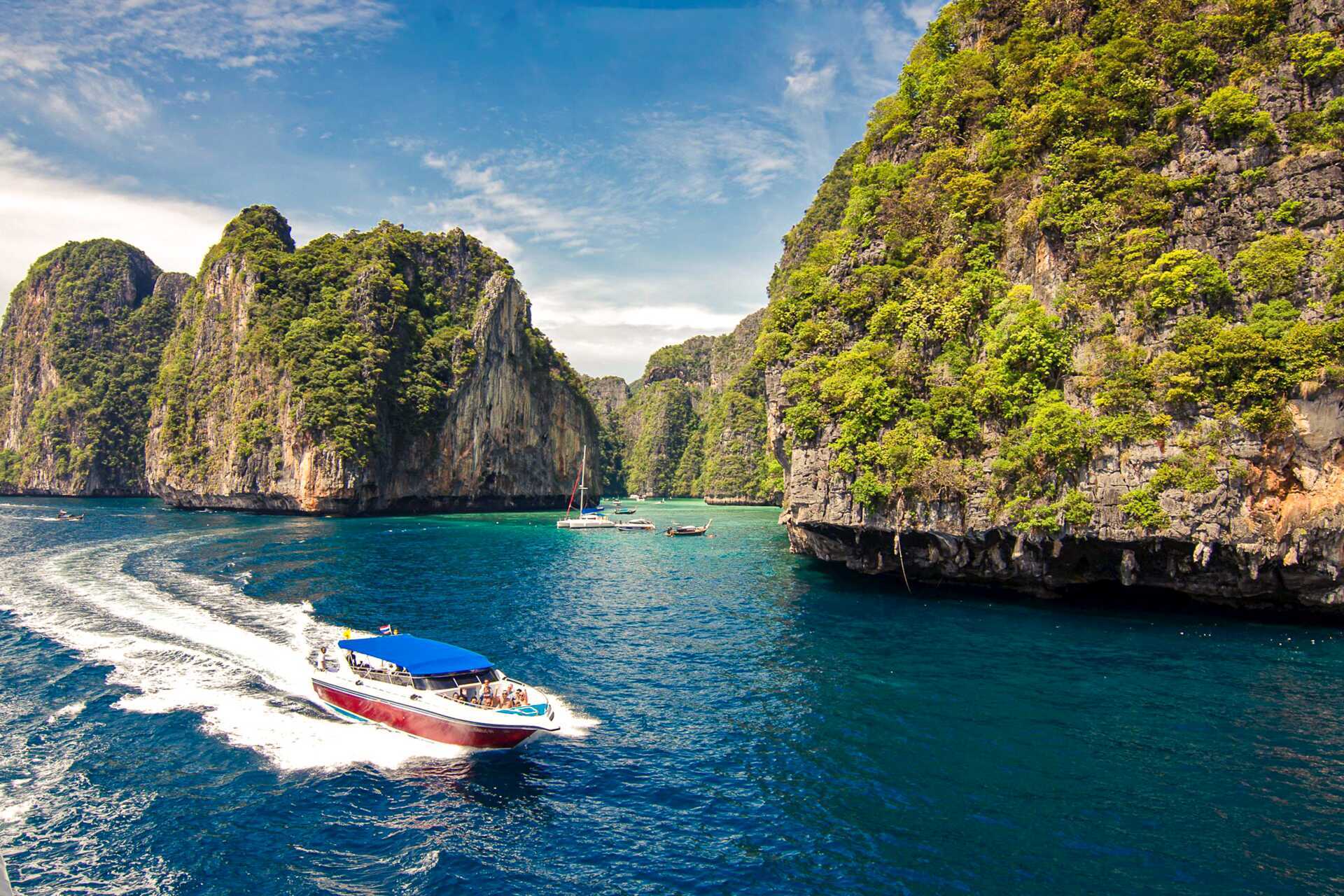 Phi Phi-öarna med speedboat
