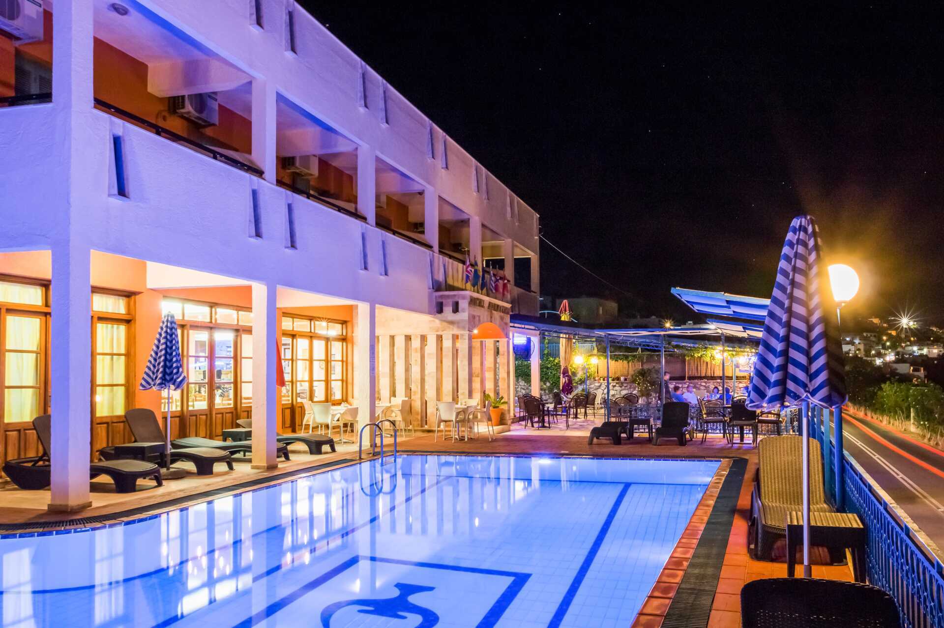 Poolen på hotell Philoxenia i Massouri på Kalymnos, Grekland.