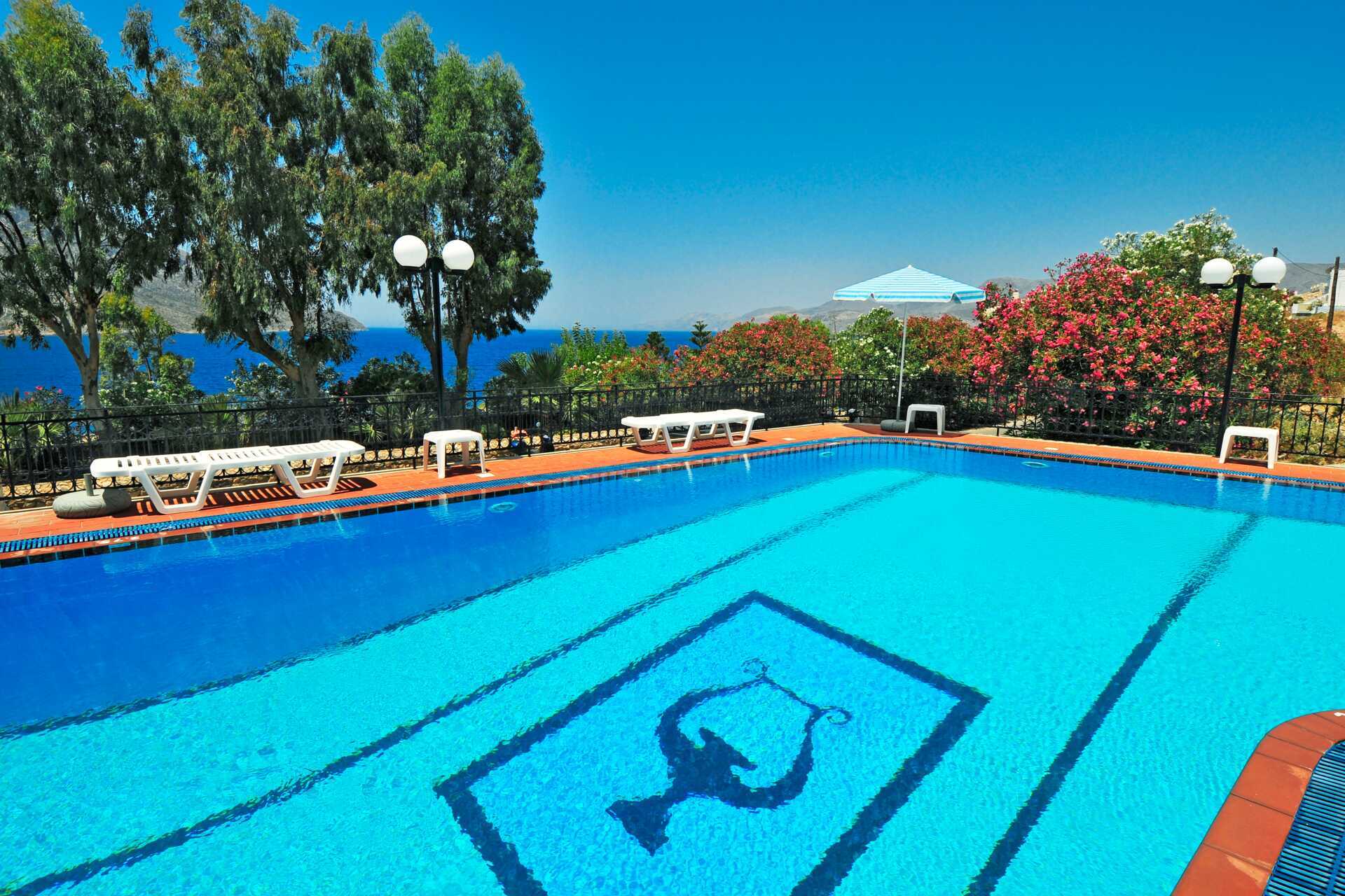 Hotell Philoxenia i Massouri på Kalymnos, Grekland.