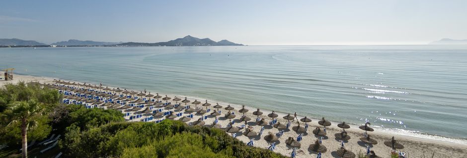 Utsikt från Playa Esperanza Suites i Alcudia, Mallorca.