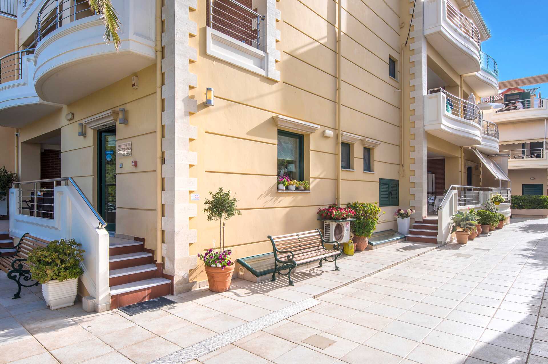 Hotell Poseidon i Paleochora på Kreta, Grekland.