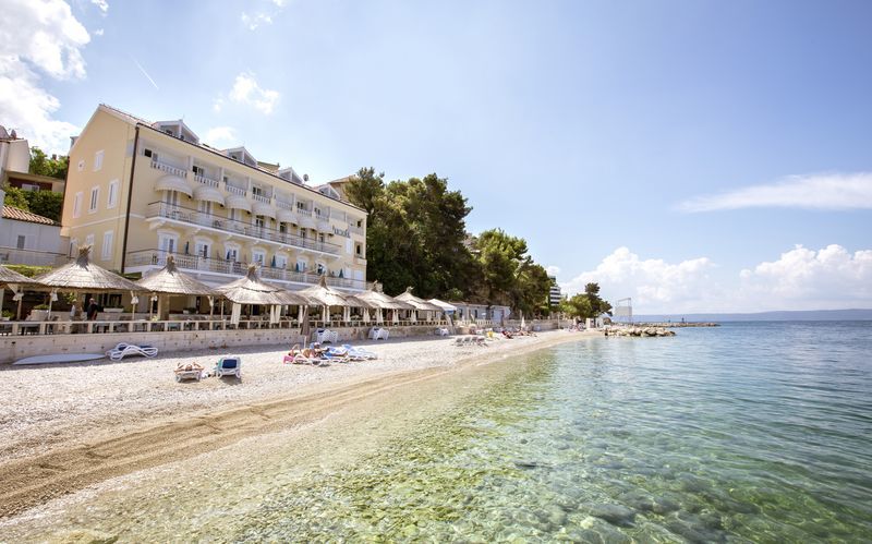 Hotell Primordia i Podgora på Makarska Rivieran, Kroatien.